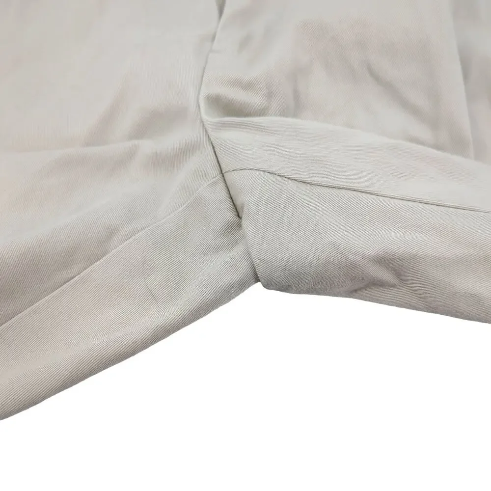 EUC Brooks Brothers White Cotton Pleated Dress Pants Mens 35x29 Dry Clean Cuffed - Picture 7 of 13